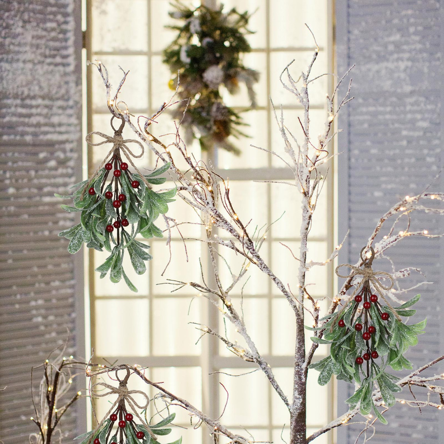 Tooarts Künstliche Mistel Dekoration in Grün für Weihnachten - Bild 2