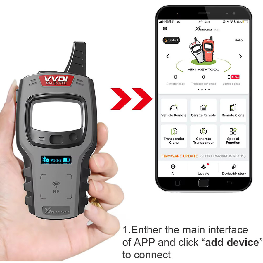 Xhorse VVDI Mini Key Tool Globale Version Autoschlüssel Programmierer mit 96bit und 48-Klon-Funktion für Android und iOS - Bild 5