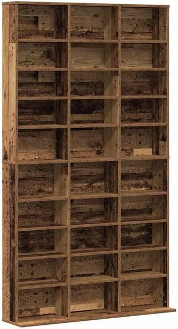 vidaXL CD Regal aus Altholz in Braun mit Rückwand für Wohnzimmer und Büro, B/T/H: 101 x 23 x 177,5 cm - Bild 1