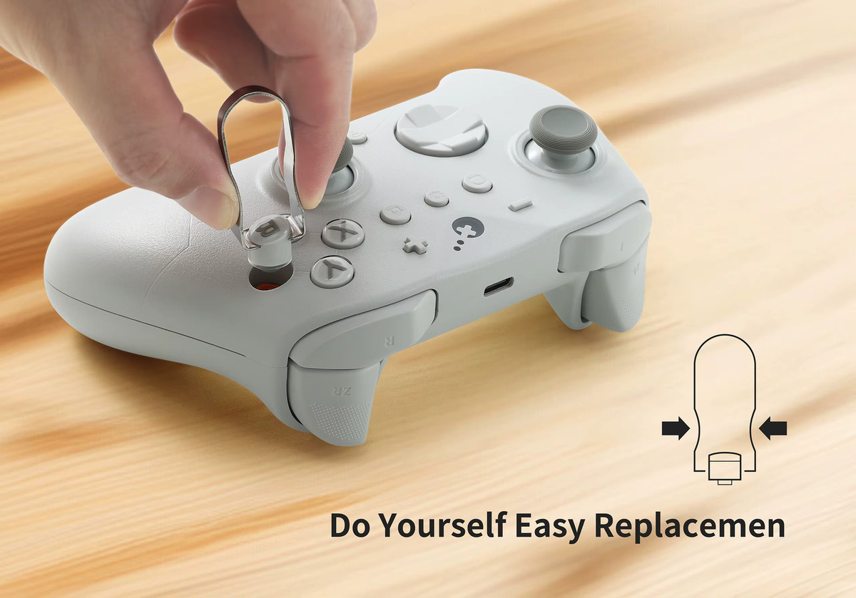 GuliKit NS62 Tastenkappen in Grau für ES Pro, KK3 Serie und TT Serie Controller mit Switch-Layout Tastenplatzierung - Bild 3