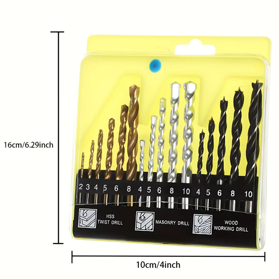 NIUXIANG Holzbohrer-Set mit Hartmetallspitze und flachem Schaft, 7-teilig: 2 mm, 3 mm, 4 mm, 5 mm, 6 mm, 8 mm, 10 mm - Bild 3