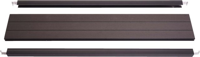 Abschluss-Set für WPC-Sichtschutz Savoie von MCW mit Abschlussprofil Windschutz und Alu-Pfosten, Höhe: 90 cm, anthrazit - Bild 1