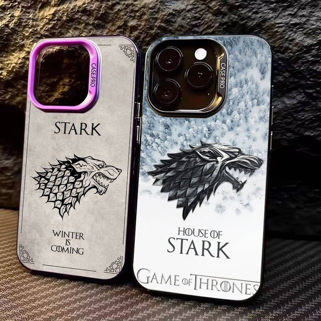 G-Game Of T-Thrones Handyhülle für iPhone 17, 16, 15, 14, 13, 12, 11 Plus, Pro Max mit versilberter Innenabdeckung in Silber - Bild 1