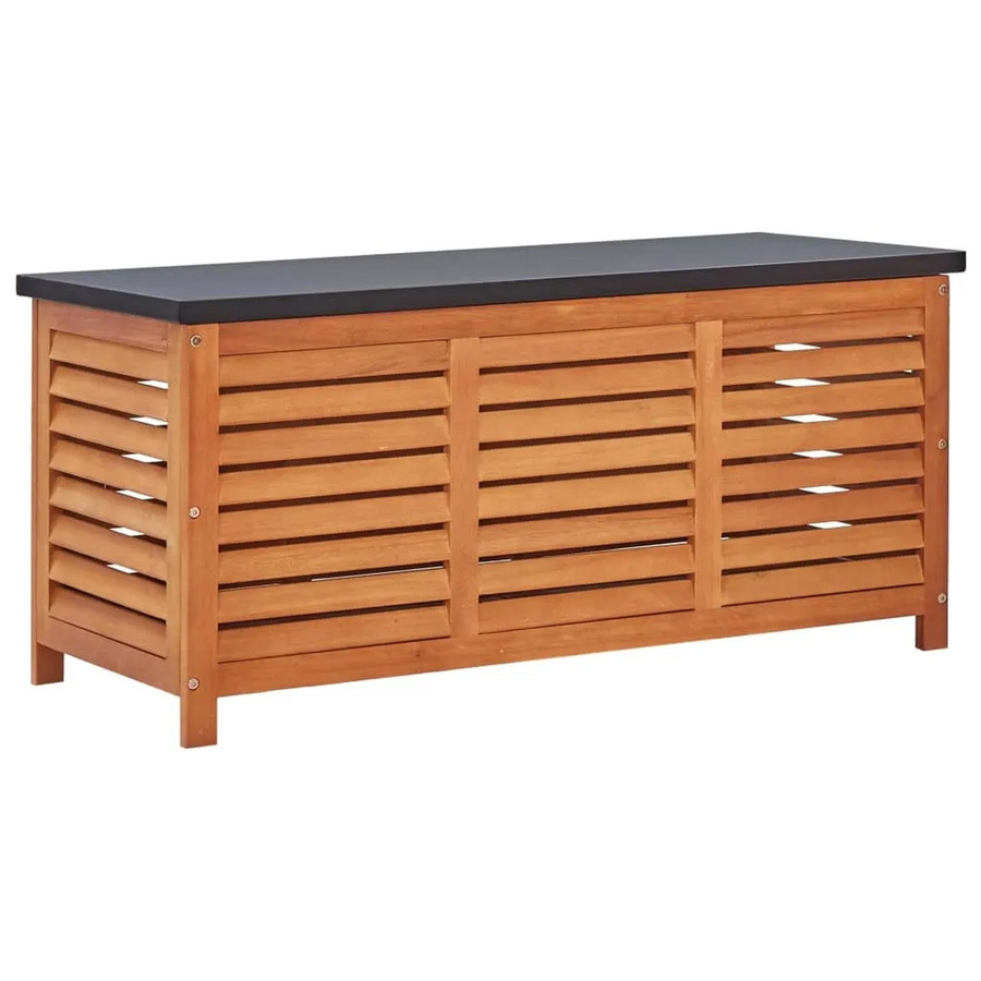 vidaXL Gartenbox aus Eukalyptus Massivholz in Braun, B/T/H: 117 x 50 x 55 cm - Bild 2