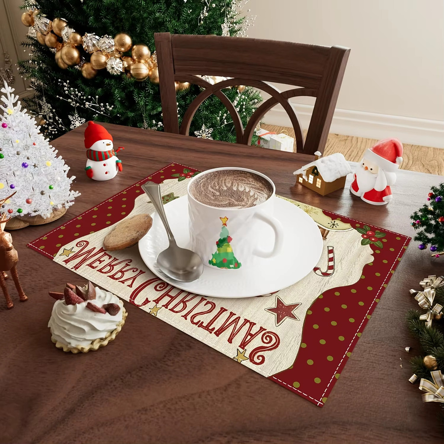 VIKAMA Tischsets Lebkuchenmann Frohe Weihnachten Multicolor - Bild 2
