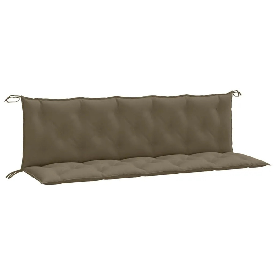 vidaXL Gartenbank-Auflagen 2er-Set Melange Taupe aus Polyester, B/T/H: 180 x 50 x 7 cm - Bild 2