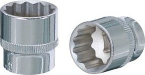 KS Tools CHROMEplus 12-kant-Stecknuss 3/8 Zoll, 9mm, Silber - Bild 1