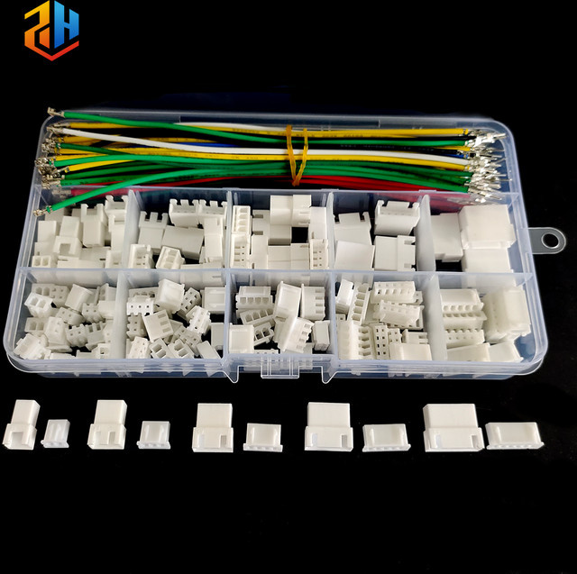JST XH 2,54mm Rastermaß Verlängerungskabel-Set in Multicolor mit 22AWG Silikonkabel und vorgecrimpten Stecker-Buchse-Gehäuseadaptern - Bild 1