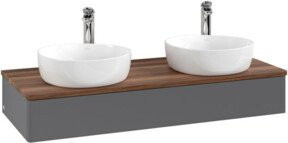 V&B Waschtischunterschrank Antao weiß lackiert, B/T/H: 120 x 50 x 19 cm - Bild 1