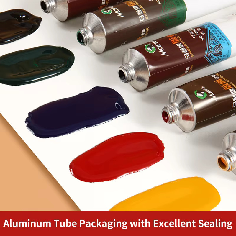 Marie's Druckgrafikfarben Set, 6 Farben in Multicolour, ölbasierte Druckfarbe für Linoleumblöcke, Papier, Holz und Wand, 50 ml pro Farbe - Bild 2