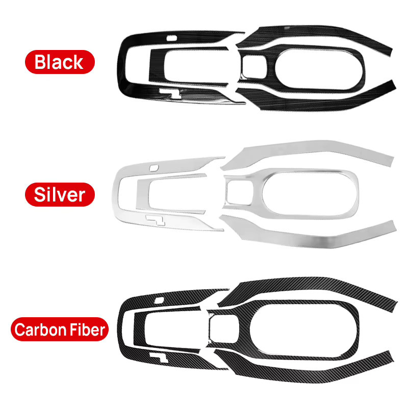 YaLumei Carbon Auto Mittelkonsole Getriebe Schaltschalter Abdeckung Rahmen für Toyota Corolla Cross XG10 Hybrid, Schwarz - Bild 3