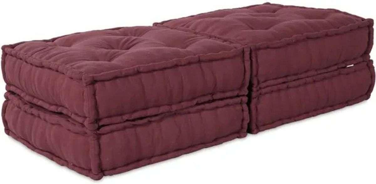 vidaxl Modulares Sofa 2er Set Modern Braun Stoff B/T/H: 70 x 70 x 36 cm - Bild 1