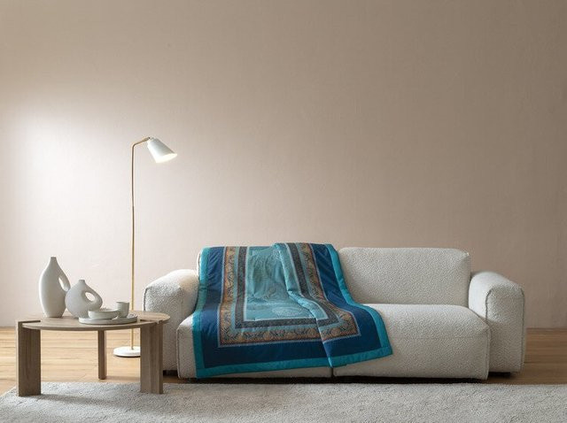 Plaid Florence von Bassetti DE in Türkis aus Baumwolle und Polyester, B/H: 250 x 180 cm - Bild 1