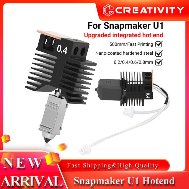Snapmaker U1 Hotend-Kit mit 0,4mm Düse, 24V 48W Keramikblock-Heizeinheit für präzise FDM-3D-Drucke - Bild 1