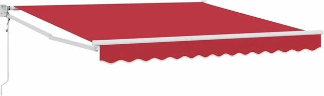 vidaXL Markise aus Polyester in Rot mit klappbaren Armen, B/T/H: 300 x 250 x 165 cm - Bild 1
