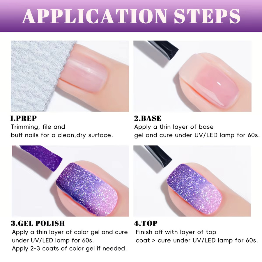 VOKY Nagelkleberset, 6-teilig, temperaturverändernd, UV/LED-Härtung, Kinder - Bild 3
