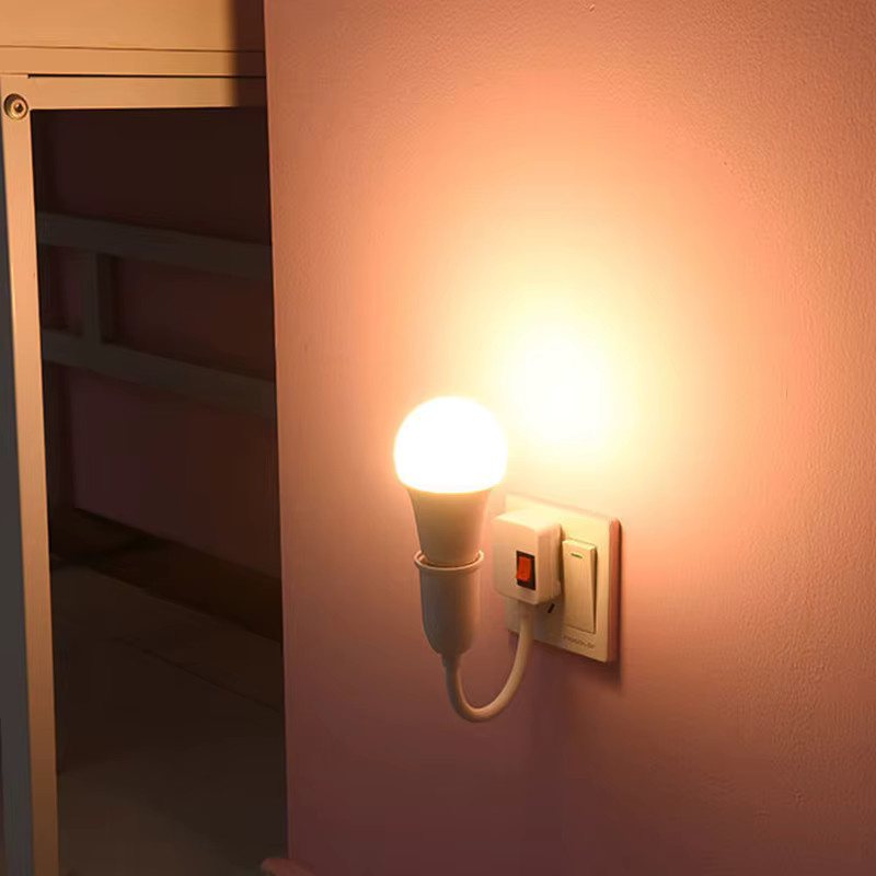 Szaoju Flexibler E27 Lampenfassung Extender mit rotierender Basis in Weiß - Bild 4