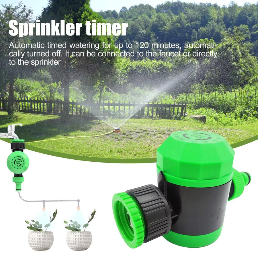 Automatisches Gartenbewässerungssystem mit Sprinkler- und Tropfbewässerungsset in Grün - Bild 4