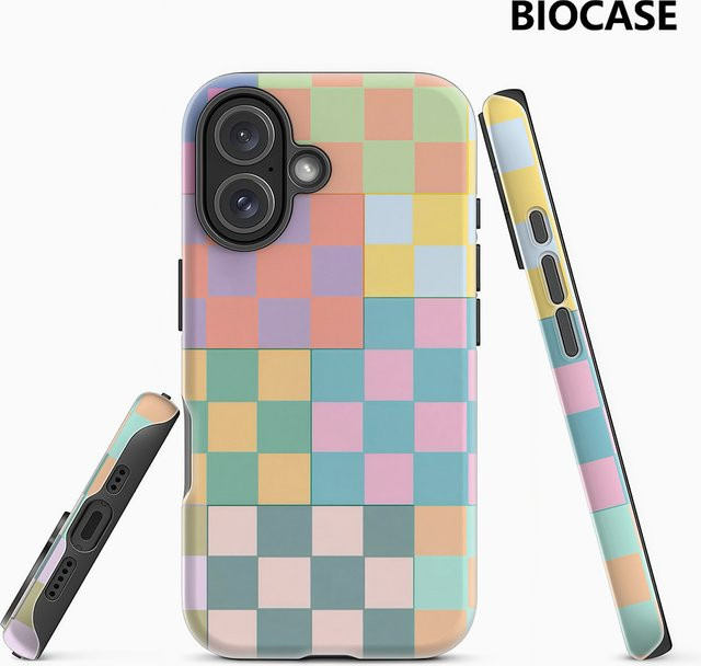 Potdemiel Magnetische Gitter-Handyhülle für iPhone 17 16 15 14 13 Pro Max Plus in Multicolour – Robuste Doppel-Schicht-Schutzhülle - Bild 1