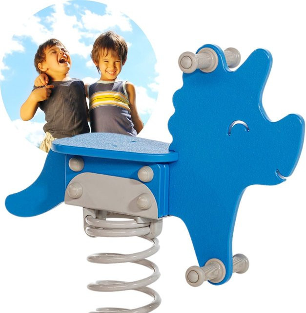 Spielturmking Federwippe Federtier Dino Trice, Schaukelwippe, Blau - Bild 1
