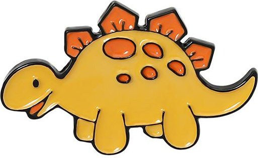 Binchi Outdoor Product Brosche Dinosaurier Flugsaurier Triceratops, Emaille, Gelb, Damen - Bild 1