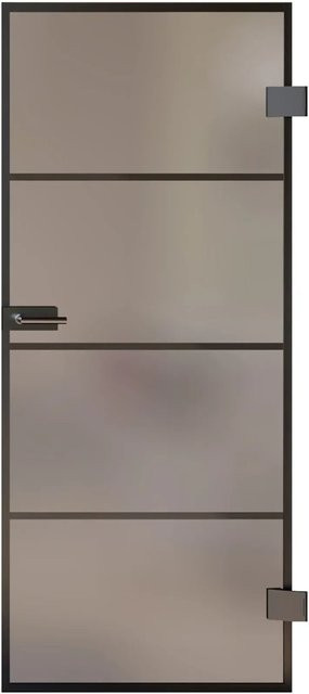 Skyscope Portal Drehtür-Set Slimwork Typ 9 aus Glas in Satiniert, B/H: 70,9 x 197,2 cm, DIN Rechts - Bild 1