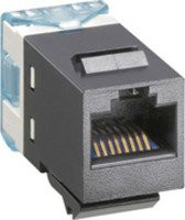 GIRA Ethernet LAN Buchse Modular Jack AMP 8 polig Schwarz - Bild 1