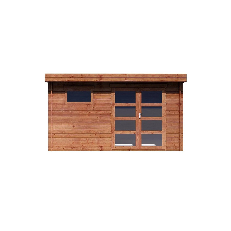 Vente-unique Schrebergartenhaus Coralio aus Holz in Braun mit Flachdach - Bild 2