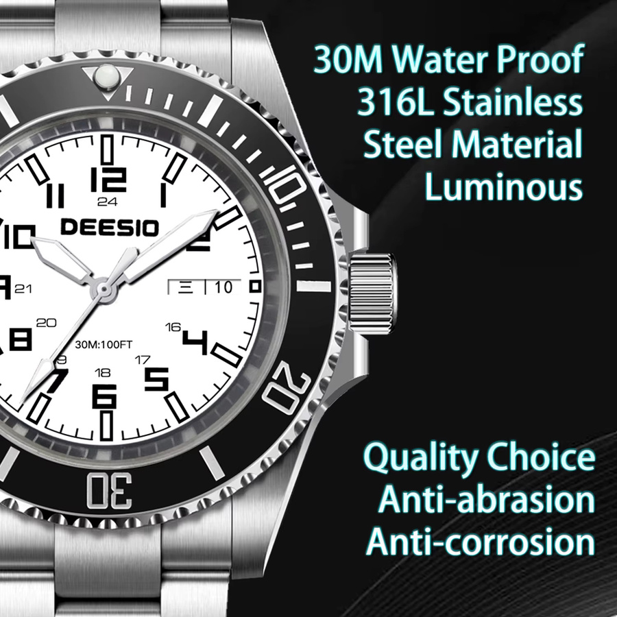 Deesio Armbanduhr Automatik, Edelstahl, Saphirglas, Herren - Bild 3