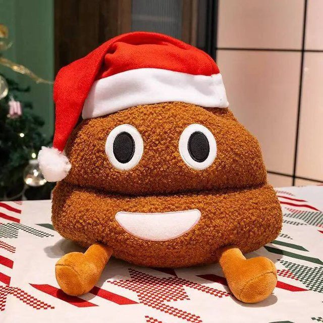 Yiran Health & Beauty Weihnachten Poop Kissen, Plüschtier, 35cm, ab 14 Jahren - Bild 1