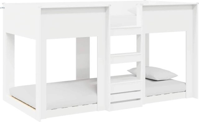 vidaXL Etagenbett für Kinder aus Holzwerkstoff in Weiß, B/T/H: 80 x 200 cm - Bild 1