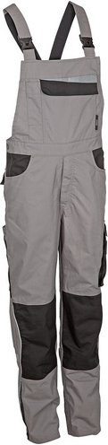 safety and more Latzhose EXTREME in Grau/Schwarz mit Reflexstreifen, Größe XXL, aus Polyester/Baumwolle - Bild 1