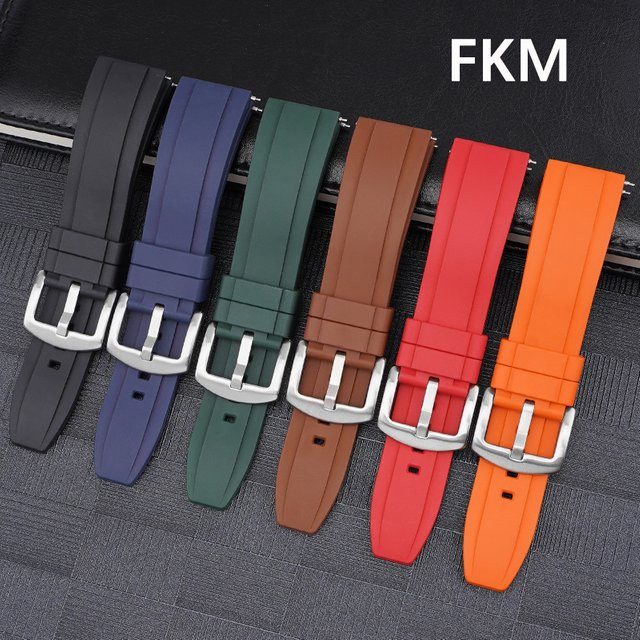 strapfreak Uhrenarmband Fluorkautschuk, Schwarz, Herren, Sport - Bild 1