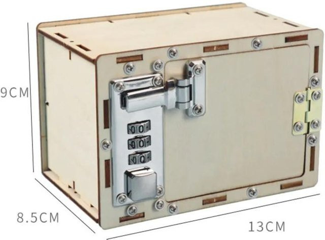 Fashnics DIY Holz Passwortbox, Mechanische Codebox, Wissenschaftliches Experimentelles Spielzeug - Bild 1