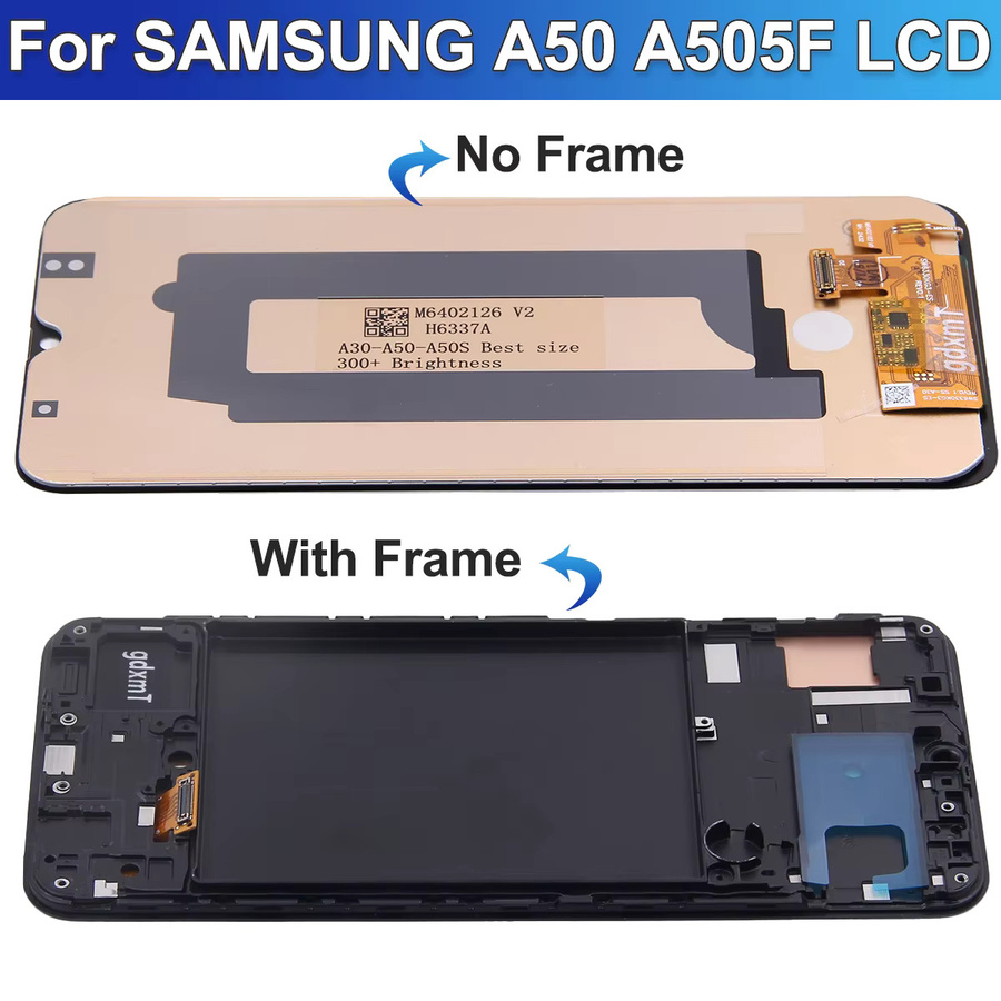 Samsung Galaxy A50 A505 LCD Display mit Rahmen in Schwarz als Ersatz Digital Touch Screen - Bild 3