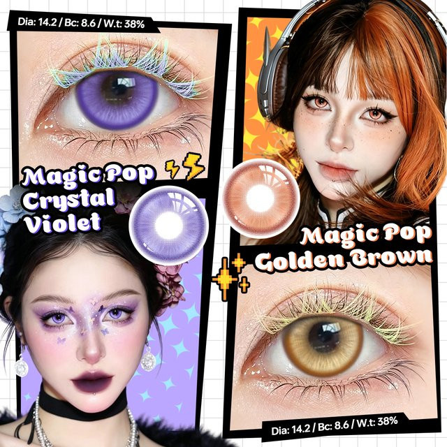 VISUASHOW Magic Pop Anime Farbige Kontaktlinsen, 14,2mm - Bild 1