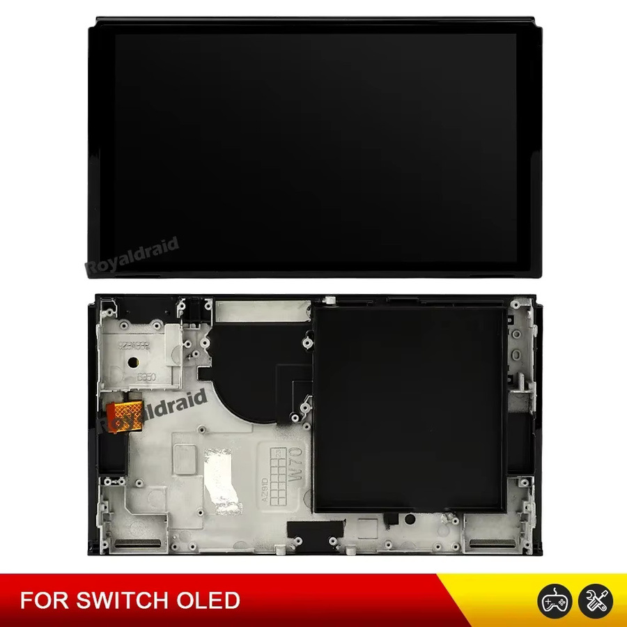 Nintendo Switch OLED Ersatz-LCD-Display mit Rahmen in Schwarz - Bild 3