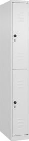 C+P Doppelstock-Spind Classic PLUS mit 1 Abteil, Farbe Weiß, B/T/H: 50 x 25 x 185 cm - Bild 1