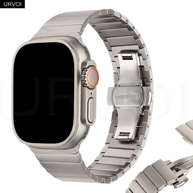 URVOI Uhrenarmband Edelstahl, Silber, Unisex, 49 mm - Bild 1