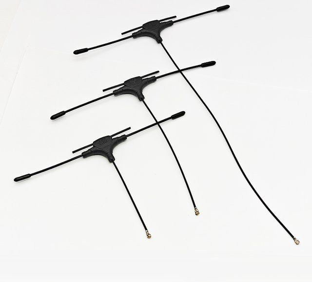Creapart Dual-Band T-Antenne für ELRS Empfänger, 915 MHz/2,4 GHz, Schwarz, Länge: 70 mm / 110 mm / 210 mm, FPV Drone Zubehör - Bild 1