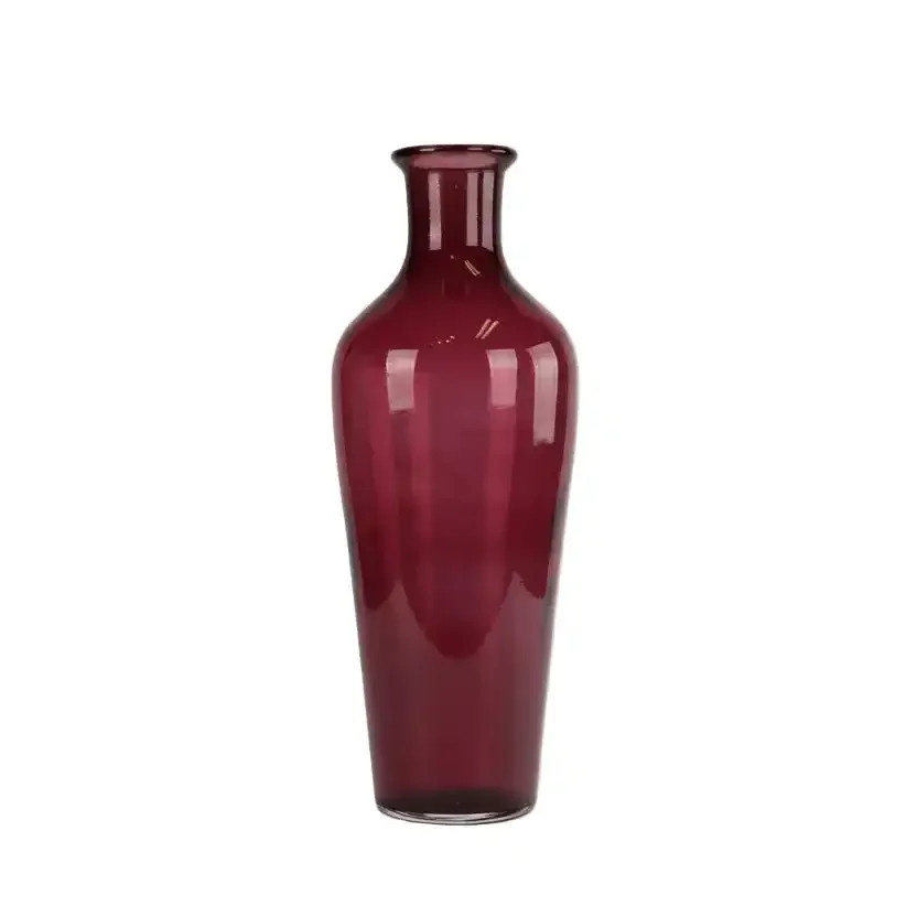 Lolaa Vase Marbella aus recyceltem Glas in Pink, Durchmesser: 29 cm, Höhe: 74 cm - Bild 1