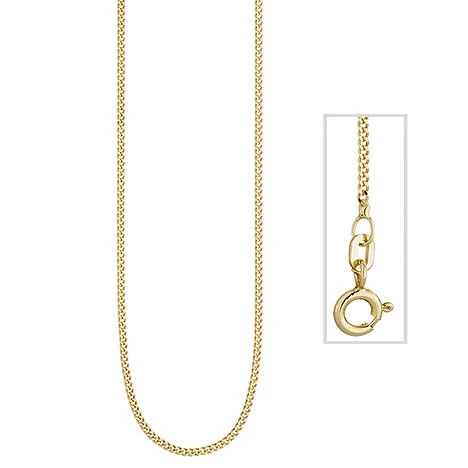 Colfem Panzerkette 925 Sterling Silber, gold vergoldet, 50 cm, Unisex - Bild 1