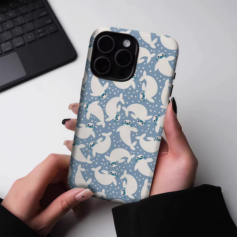 Potdemiel Seal Handyhülle für iPhone 17 16 15 14 13 Pro Max Plus in Hellblau mit magnetischem Schutz und robuster Doppel-Schicht-Konstruktion - Bild 2