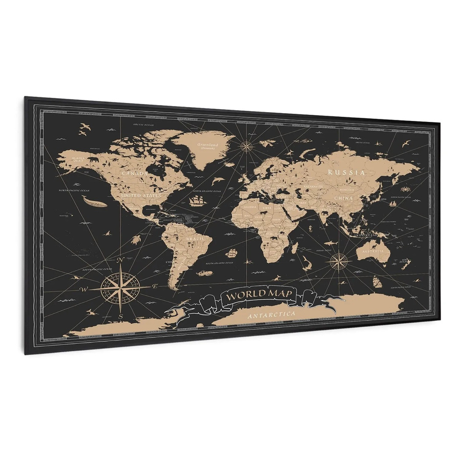 Klarstein Wonderwall Air Art Smart Infrarotheizung mit App-Steuerung, Motiv Nachtkarte, Schwarz, B: 120 cm, H: 60 cm, 700 W - Bild 2