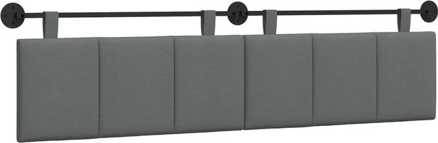 vidaXL Wandmontiertes Kopfteil mit Stoffbezug Dunkelgrau B: 210 cm, H: 55 cm, T: 5 cm - Bild 1