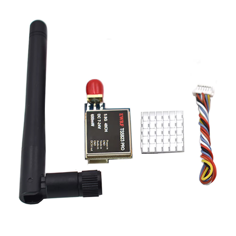 EWRF TS5823 PRO Drahtloser AV-Bildübertragungssender mit 1000TVL 2,8mm Kamera für RC FPV Quadcopter und Drohnen in Schwarz - Bild 2