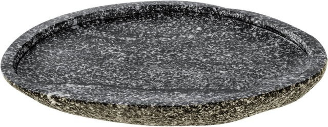 VEGA Panaro Flacher Teller in Grau mit organischem Design, B/T/H: 20 x 17 x 2 cm - Bild 1