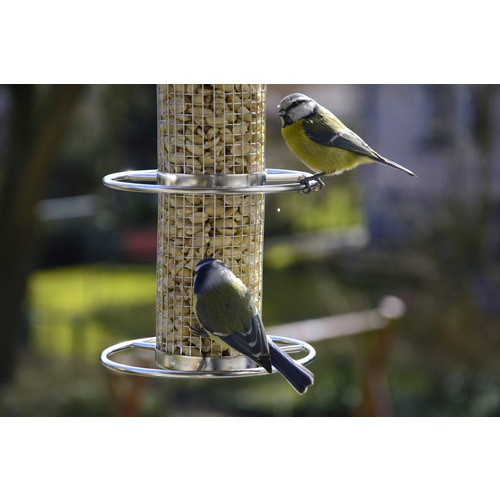 DOBAR Vogelfuttersäule aus Metall in Silber zum Aufhängen - Bild 3