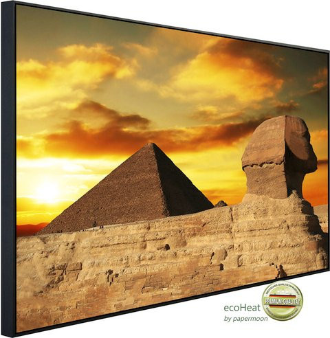papermoon EcoHeat Infrarotheizung Pyramidensphinx mit Matt-Effekt in Bunt, App-Steuerung und Überhitzungsschutz - Bild 1