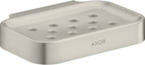 Hansgrohe Axor Uni. Circular Seifenschale für die Wandmontage in Edelstahl-Optik, Farbe: Silber, Breite: 12,7 cm, Tiefe: 9,0 cm - Bild 1